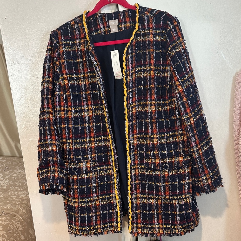 Chico's Multicolor Tweed Blazer